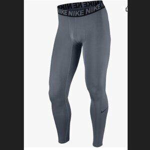 NIKE Men's Base Layer Training Gray Tights Large